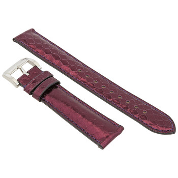 Burberry Ladies 18 mm Metallic Purple Leather Watch Band 3897540