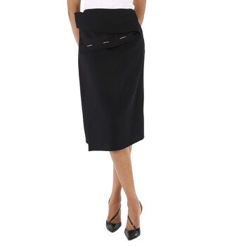 スカート BALENCIAGA Women Skirts 808777TRT392135 Brown Balenciaga Ladies Longuette Panelled Midi Skirt, Brand Size