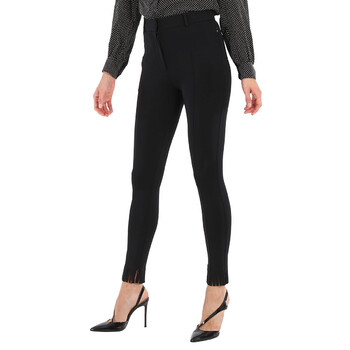 Ladies Black Fringed Hem Trousers