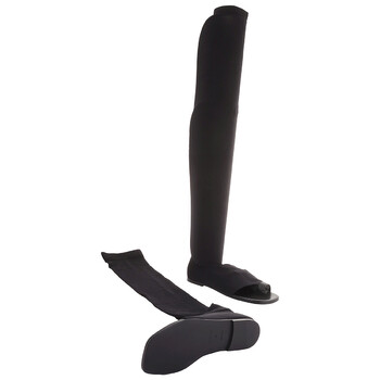 Ladies Black Marleyton Toe-Ring Detail Over-The-Knee Sock Boots