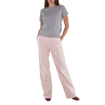 Burberry Ladies Camel Larkan Check Panel Jogging Pants, Size X