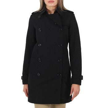Burberry Ladies Heritage Black Kensington Black Short Trench Coat
