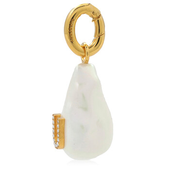 Ladies Lg / Mother Of Pearl Alphabet Letter U Charm