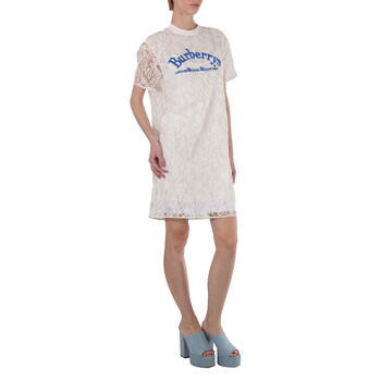 Burberry Ladies Natural, White Lace Dress, Brand Size 2 (US Size 0) 8002578  - Clothing - Jomashop