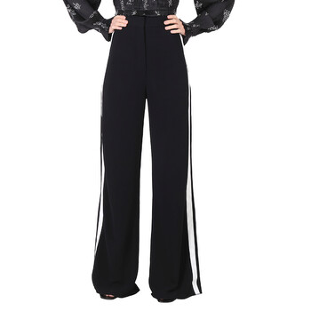 Burberry Ladies Striped Wide Leg Trousers, Brand Size 12 (US