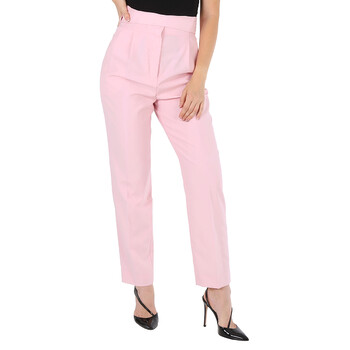 Burberry Ladies Pale Candy Pink Straight-Leg Tailored