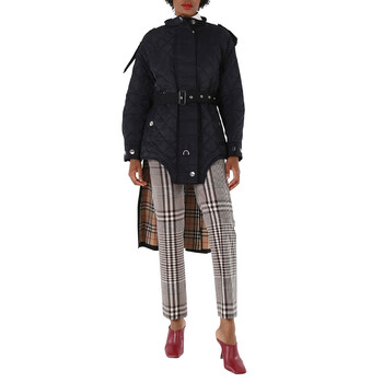 Quilted Nylon And Cotton Coat With Detachable Hood 8038324