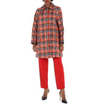 Burberry Ladies Reversible Checked Fleece Bomber Jacket
