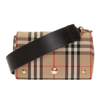 Burberry Ladies Small Vintage Check And Leather Crossbody