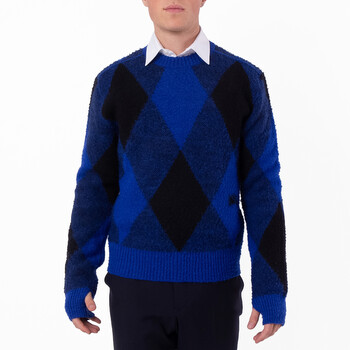 Burberry Large Check Crew Knit Sweater, Size Large 8078750