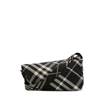 Large Shield Checked Messenger Bag