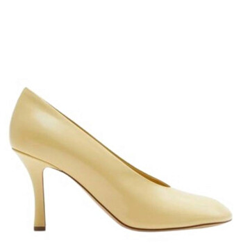 Burberry 85mm Slip-On Leather Pumps, Brand Size 38.5 (US