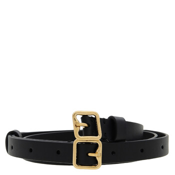 Loewe Round Soft Logo Engraved Buckle Leather Belt, Size 85