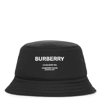 Burberry Black Logo-Print Bucket Hat Hat_1_1-  main image 2