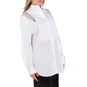 Long Sleeve Lace Trim Shirt