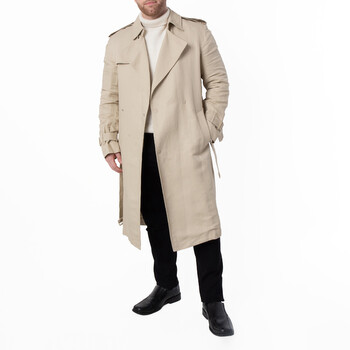 Burberry Check Reversible Gabardine Car Coat, Brand Size 48 ( US