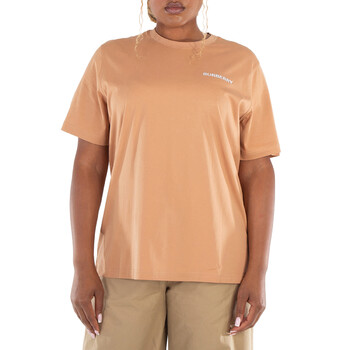 Tシャツ・カットソー RABANNE Woman T-Shirt Nude 23FJTE117CO0471 P270 Rabanne Ladies Nude Logo-Embroidered Cropped T-Shirt, Brand