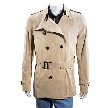 Burberry Men's Heritage Honey Kensinton Short Trench, Brand