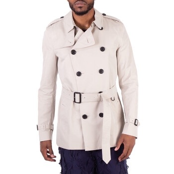 Burberry Men's Heritage Honey Kensinton Short Trench, Brand