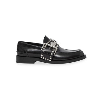 Burberry Black Leather Men\'s Loafers with Buckle Burberry Men main image 2