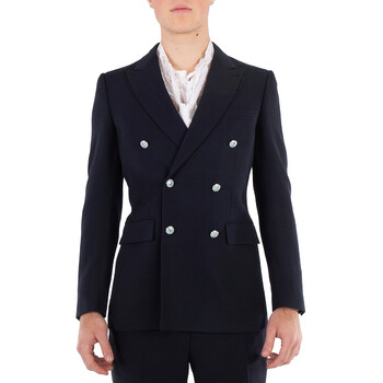 Burberry Men's Navy Double-Breasted English Tailored Jacket, Brand