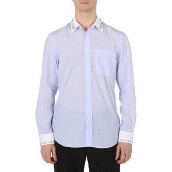Burberry Men's Pale Blue Camberwell Classic Fit Embellished Pinstriped Cotton Shirt, Brand Size 42 8026686 - Clothing - Jomashop Burberry Men's Pale Blue Camberwell Classic Fit Embellished Pinstriped Cotton Shirt, Brand Size 42 8026686 - Clothing - Jomashop