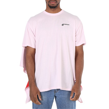 Tシャツ・カットソー BURBERRY Pink Cotton Oversize T-Shirt Burberry Carrick Logo-Print Cotton-Jersey T-shirt Pink - US