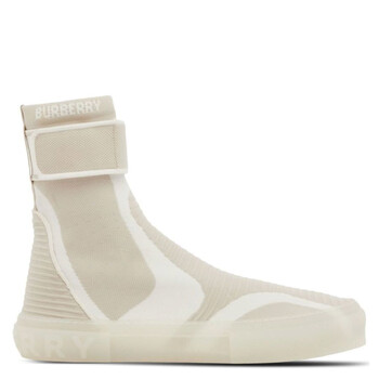 Men's Vanilla Beige Knitted Sub High-Top Sock Sneakers