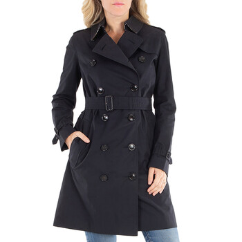 Burberry Black Sandringham Long Double-breasted Trench Coat