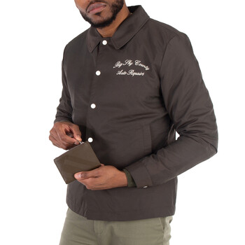 Military Embossed Check Zip Bifold Wallet