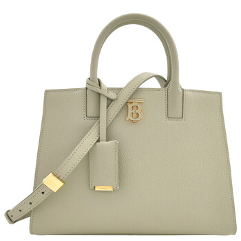 BURBERRY｜TOTEBAGS (Frances Handbag (8072511)) Burberry Black Frances TB Plaque Tote Bag 8072511