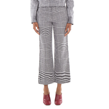 Burberry Houndstooth Wool-Blend Trousers, Size XX-Small