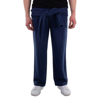 ebure acetate Double Cross Tuck Wide Straight Pants 4010600764 Navy 36