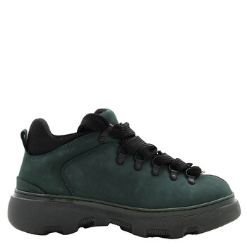 Burberry Green‎ Suede Lace Up Chunky Sole Hiking Boots 10.5 New Without Tags Burberry Square-Toe Suede Log Boots, Brand Size 41 ( US Size  main image 3