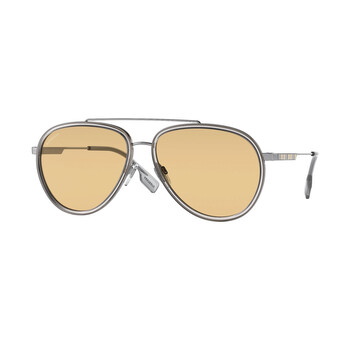 Burberry Polarized Dark Grey Pilot Ladies Sunglasses BE3147 110981 58 ...