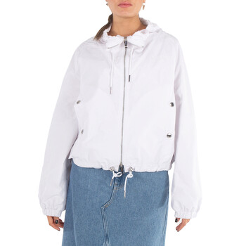 Burberry Optic White Logo Print Oversized Jacket, Brand Size