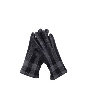 Burberry Oscar Checkered-Pattern Gloves, Brand Size 8.5
