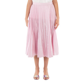 Stella McCartney Ladies Rose, Rose Pleated Silk Midi Flare Skirts