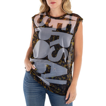 【ANTIGEL】新作TShort★TIGRE REBELLE Tiger In The Rain Ladies ACDC Sleeveless Print T-Shirt, Size