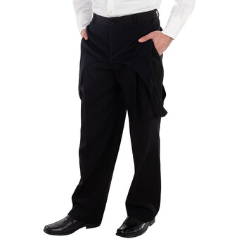 Panel Detail Wool Tailored Trousers