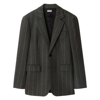 Burberry Striped Double-Breasted Wool-Mohair Blazer, Brand Size