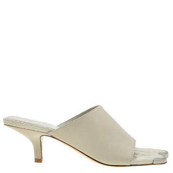 Alexander Mcqueen New Ivory Leather Punk Ankle Strap Sandals