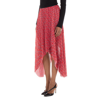 Pleated B Jersey Midi Skirt