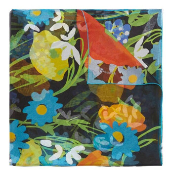 Burberry Poppy Garden Floral Print Silk Scarf 8085823