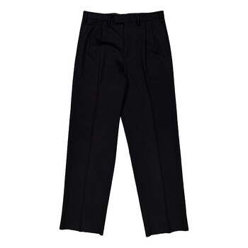 Burberry Men's Black Wide Leg Wool Twill Trousers, Brand