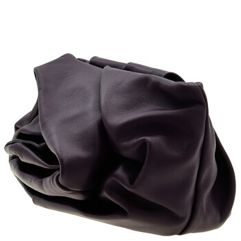 Rose Leather Clutch In Prune