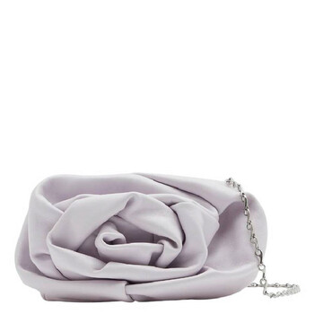 Rose Nappa Chain Clutch In Haze