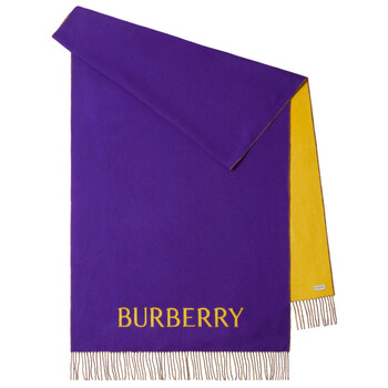 Burberry Logo Printed Split Horse Silk Scarf 8075450