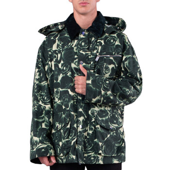 Burberry Rose Print Cotton Shirt Jacket, Size Large 8081898