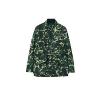 みわ吉バーバリー Burberry Rose Print Cotton Shirt Jacket, Size Large 8081898